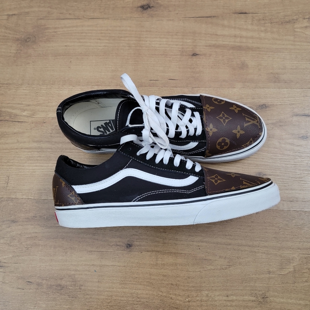 Louis Vuitton Customized Slip On Vans Vans Old Skool Custom Made
